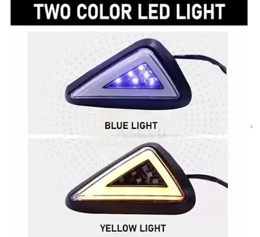 Vagary Fornt Drl Running LED Indicator For Yamaha R15 V3.0, Yamaha R15 S Honda Cbr 150, Cbr 250, Cbr 650F Bajaj Rs200 Kawasaki Ninja 250, Ninja 300, Ninja 400- Blue, Yellow