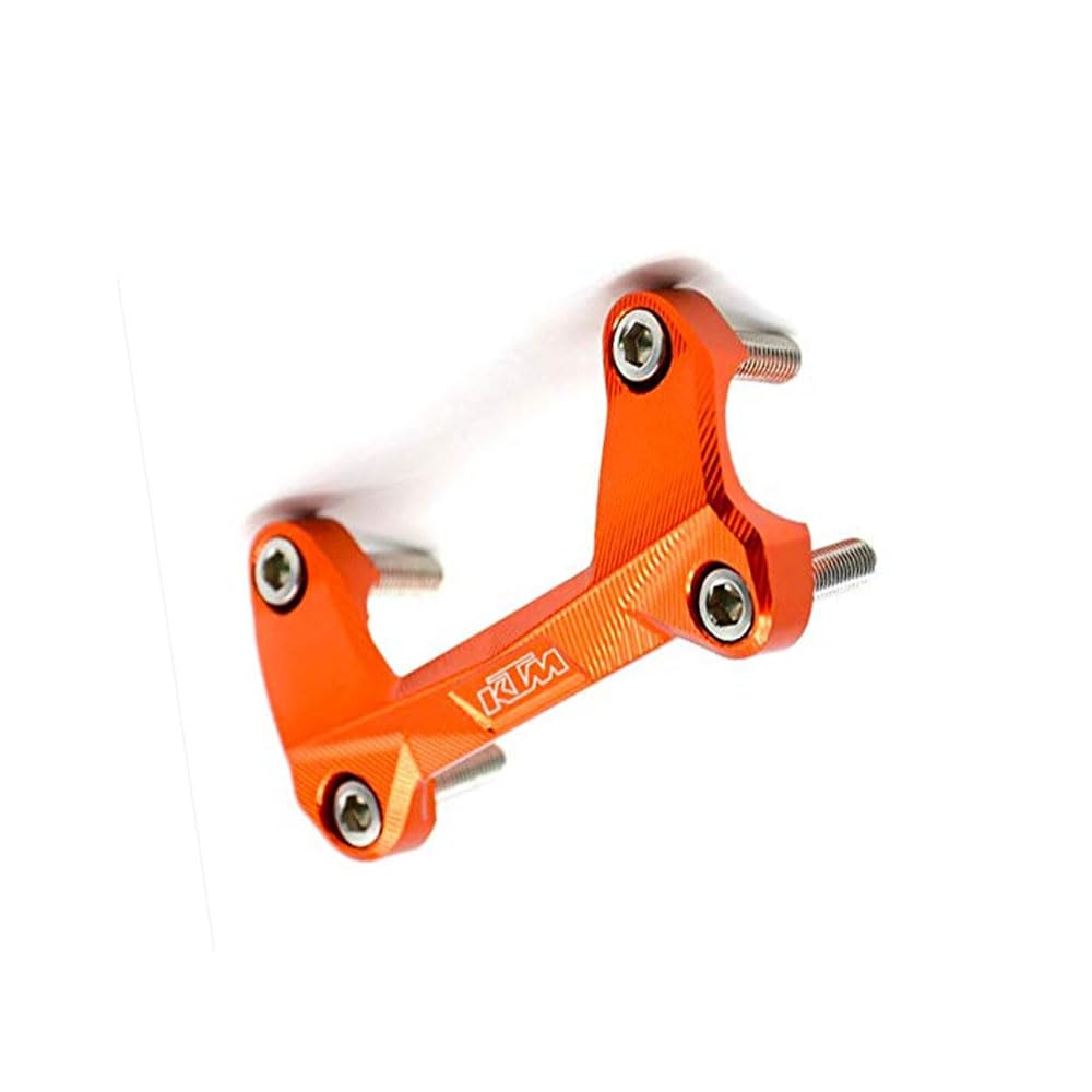 Vagary CNC Motorcycle Aluminum Handlebar Clamp Risers Top Cover Fit For DUKE 125/200/250/390 (Orange)