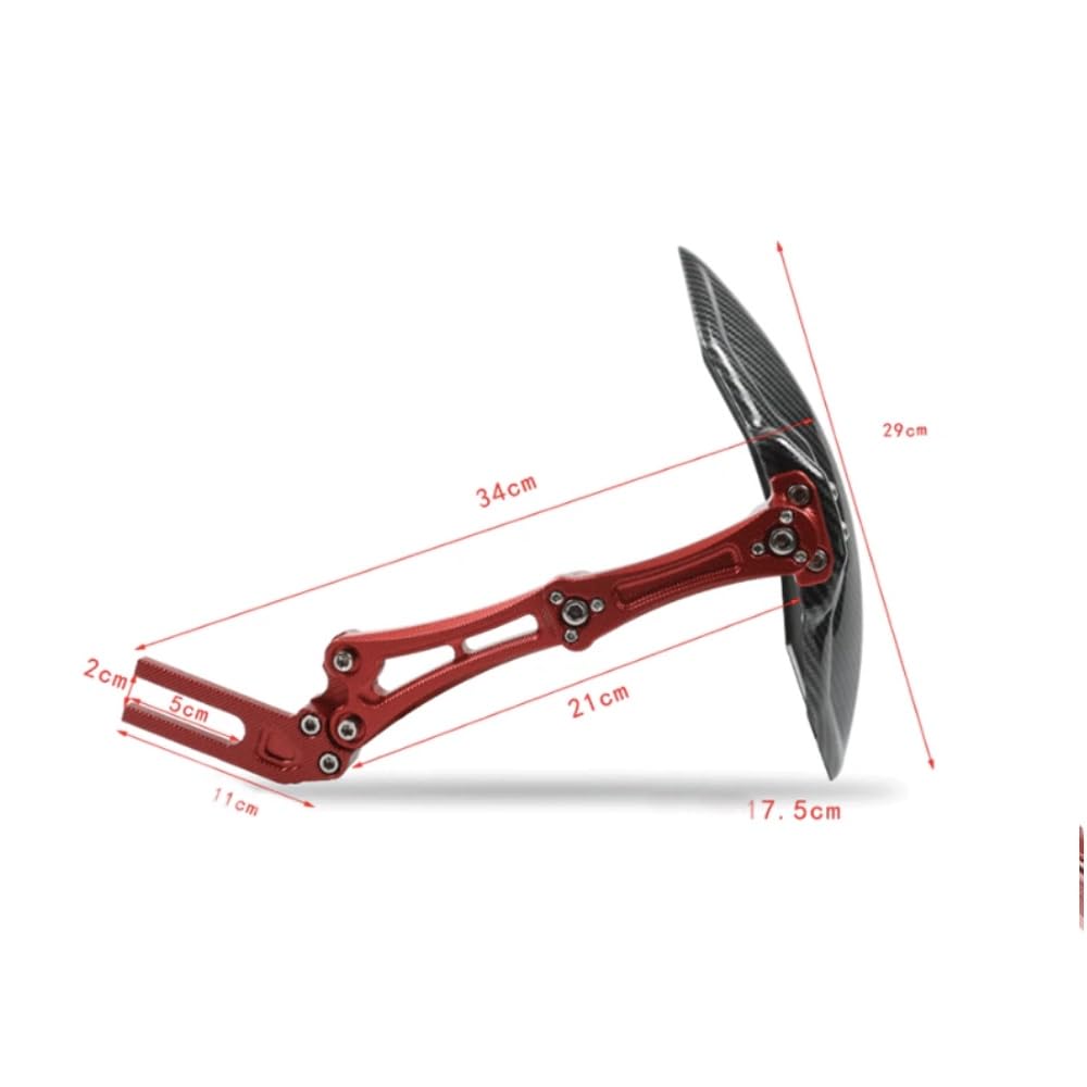 Vagary Universal CNC Rear Mudguard Adjustable Mud Splash Guard for KTM, Yamaha, Suzuki, TVS, Bajaj, Kawasaki, BMW Motorrad, Aprilia, Hyosung (Red)