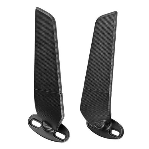 Vagary Adjustable Universal Motorcycle Mirror Modified Wind Wing Adjustable Rotating Rearview Mirror (Black)