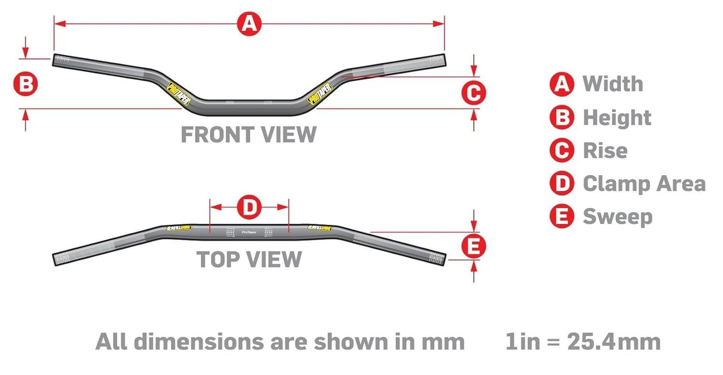 Vagary Aluminum Alloy Universal Pro (Taper) Handlebar Fat Bat wtih Pair Clamps Handle bar Hand Guard (Universal For Bike)