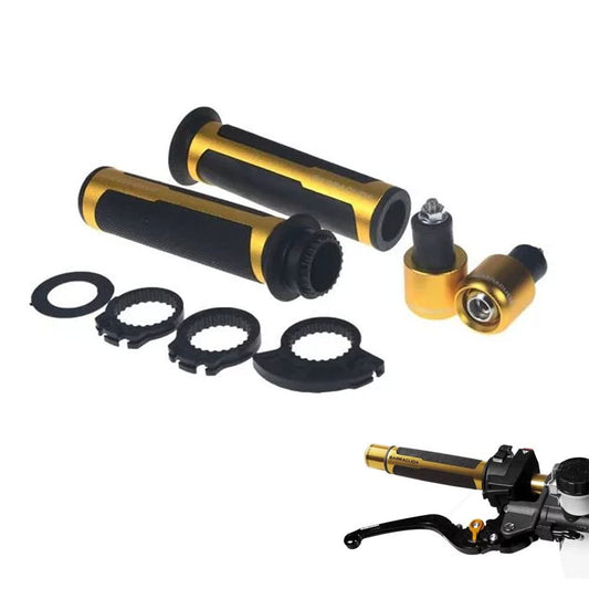 Vagary Barracuda Handle Grip with Metal Handlebar (Golden) Handle Bar Grip for Universal for Bike (Pack of 2)