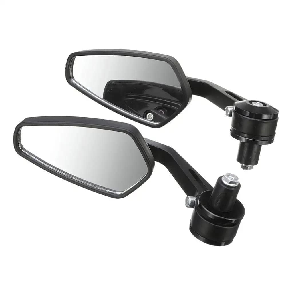 Vagary Aluminium Universal Aluminum Mirror Glass Bar End Rear View Mirrors Motorcycle Handlebar for RE Bullet Classic 350, Hunter 350, Meteor 350, Reborn Classic 350, GT 650, Ktm, Pulsar, Hero