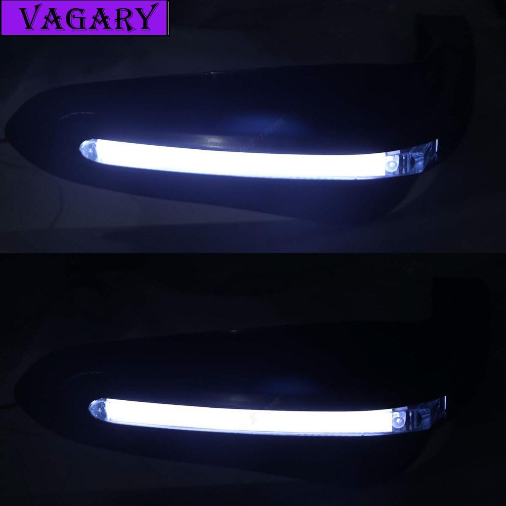Vagary Universal Motorcycle Hand Guard with LED Indicator Light and Wind Deflector for Brake and Clutch Lever (Black)