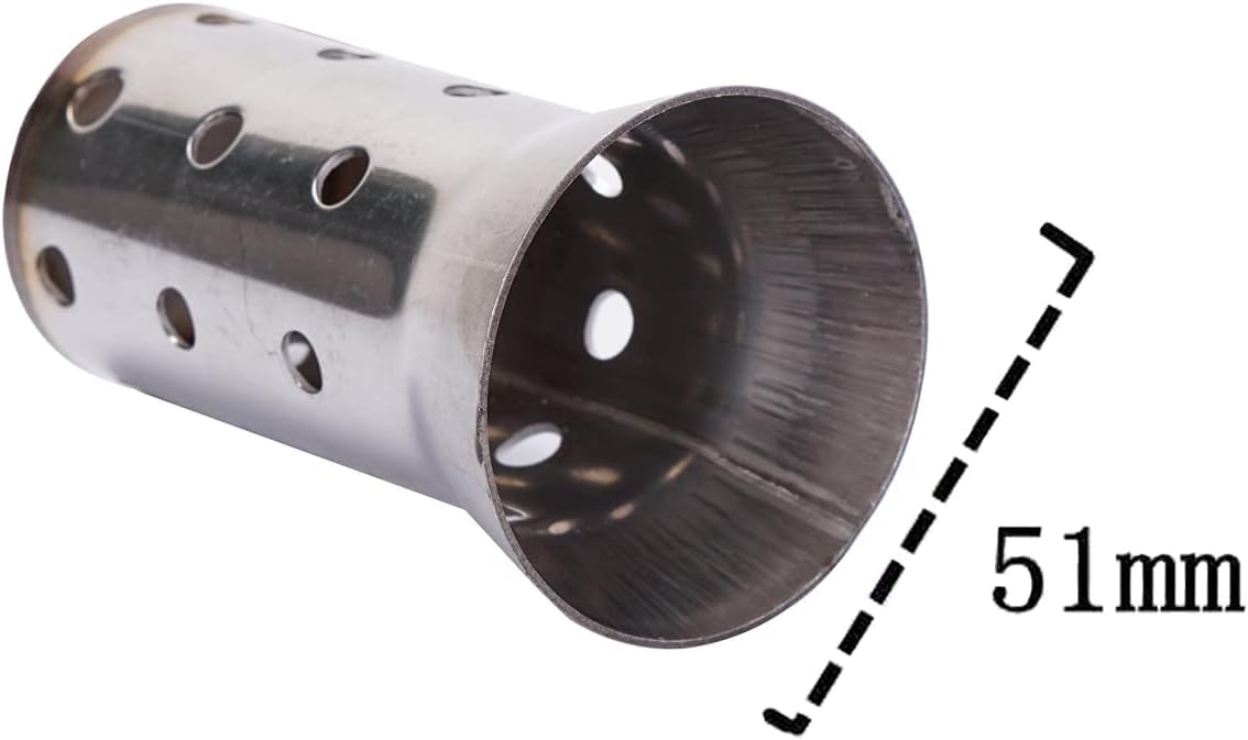 Vagary Motorcycle Exhaust Muffler Silencer Stainless Steel DB Killer Insert Noise Eliminator 51mm Diameter