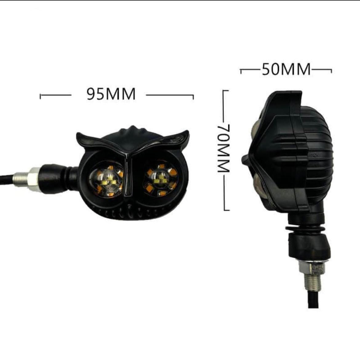 Vagary Owl Shape Running Indicator Blinker Bright LED Universal For All Bike Models Indicator Light, Brake Light Motorbike LED for Universal For Bike