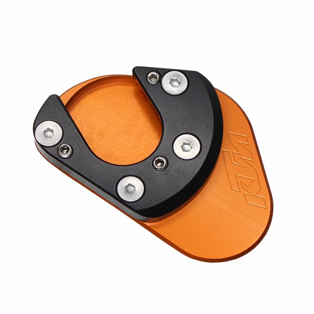 Vagary Premium CNC Aluminium KTM Side Stand Extender Cover Duke 125 200 250 390 Bike Accessories RC or Duke (Orange)