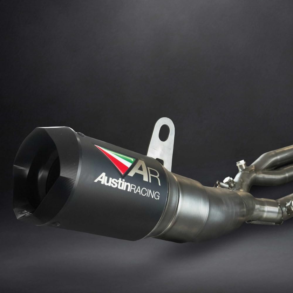 Vagary Universal Austin Racing Sports Silencer/Exhaust Muffler Pipe Kawasaki, Honda, KTM, Suzuki Universal For Bike (Black)