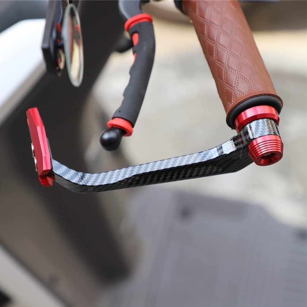 Vagary Bike Handlebar Hand Protector Red Carbon Metal Body Heavy Hand Protection Handlebar Hand Guard (Universal for Bike)