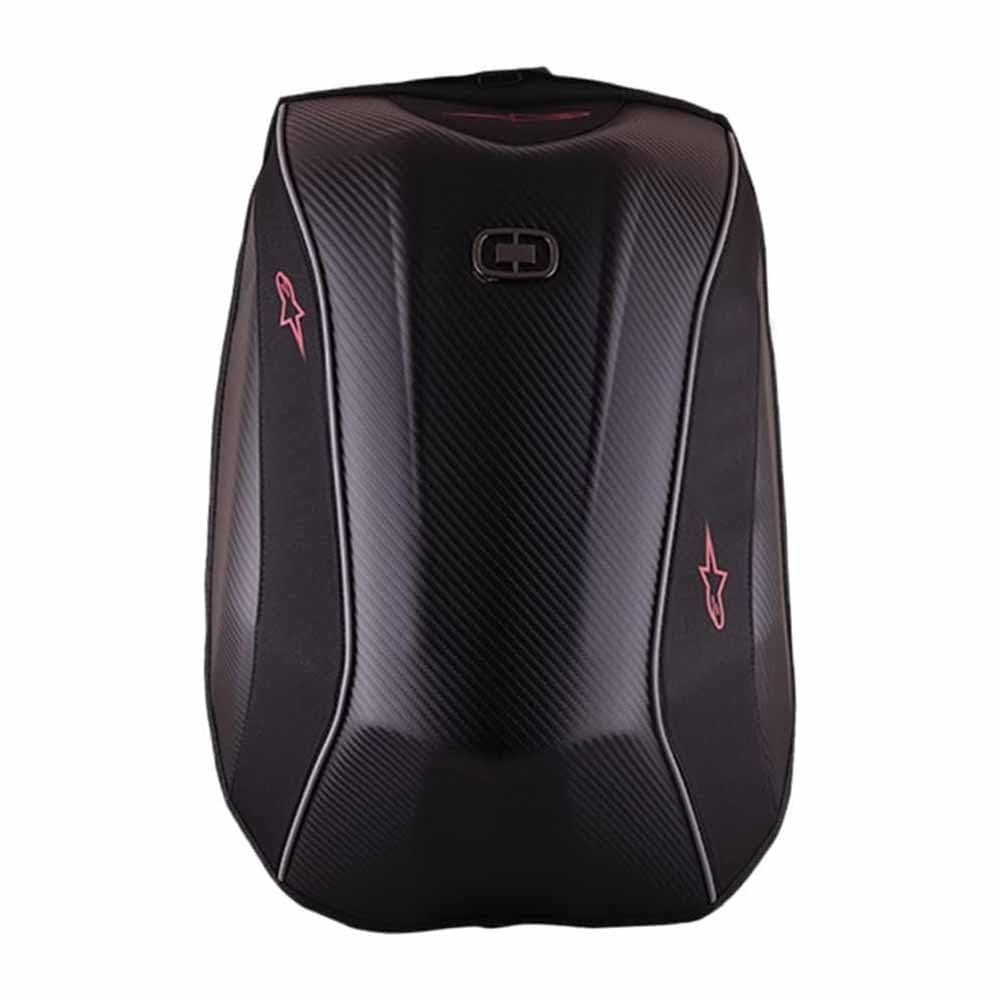 Vagary Rider Backpack 22L Carbon Fiber Motorcycle Backpack Riding Bag Hard Shell (Black)