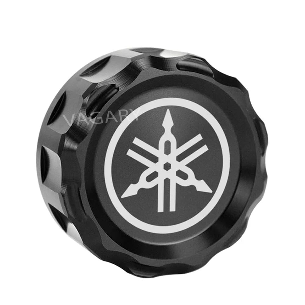 Vagary Fluid Reservoir Cap/Rear Oil Cap for Yamaha R15 V3, V4, R15M, MT-15, FZX, FZ (Black)