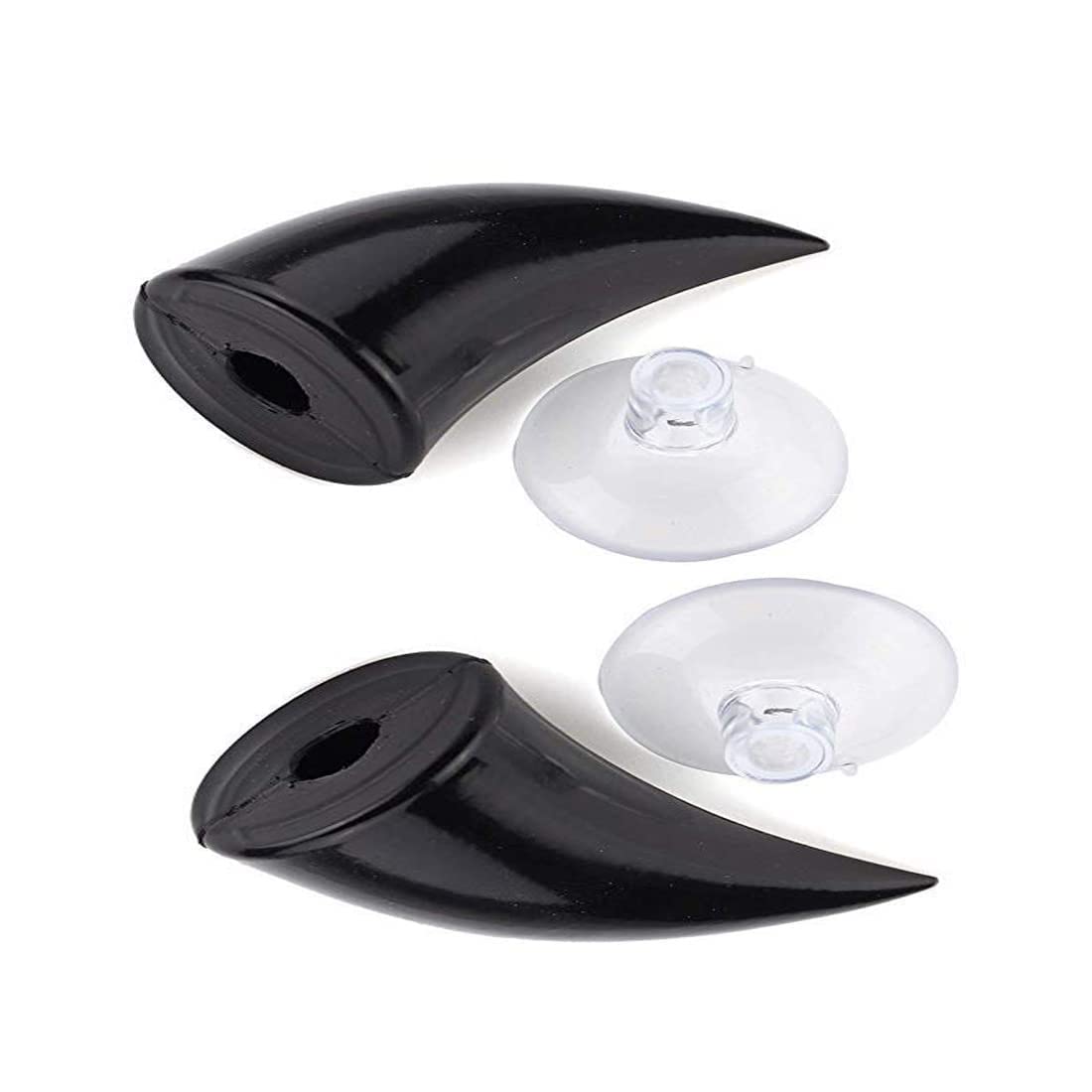 Vagary Devil Style Helmet Horn with Suction Rubber Pad for Type of Helmets (Black)