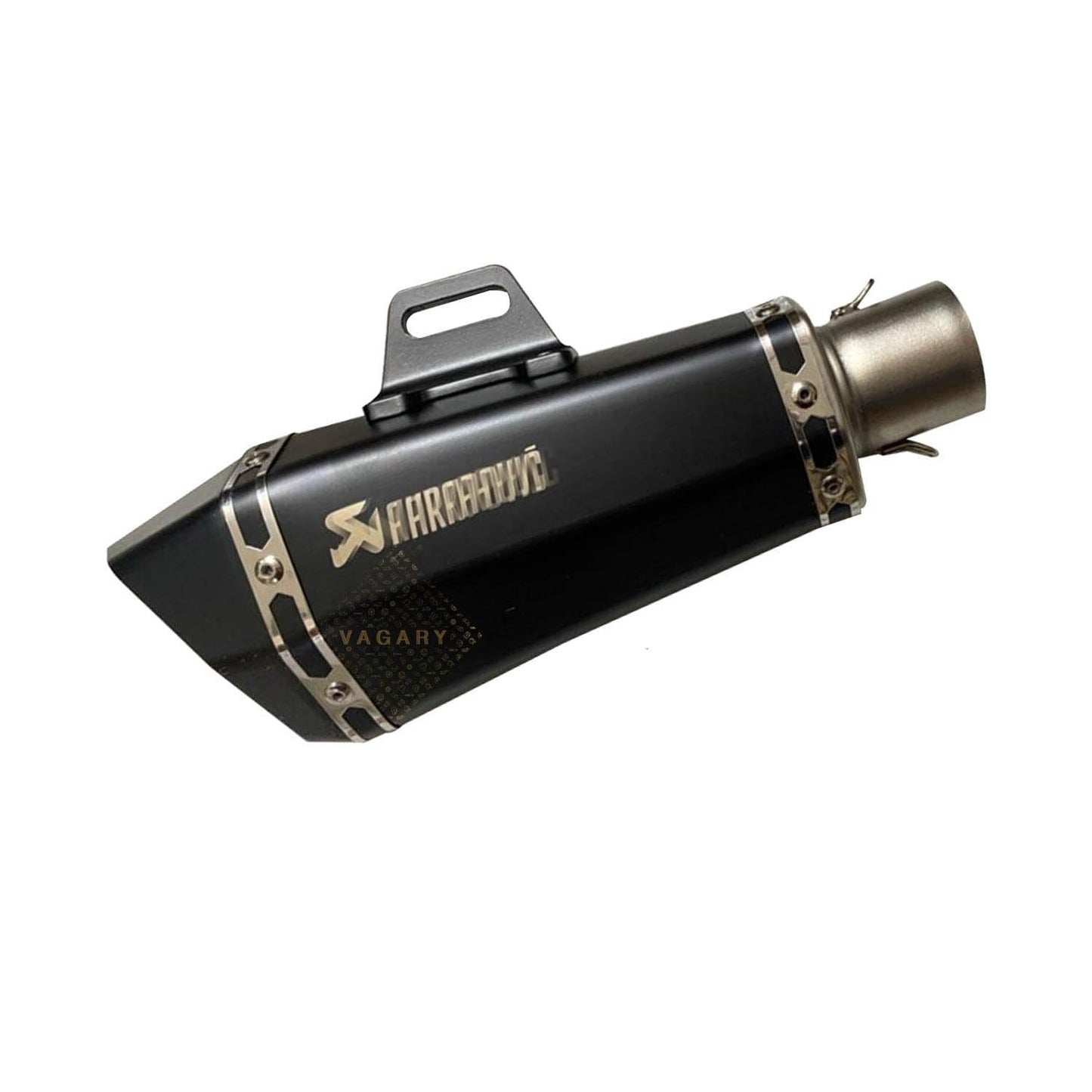 Vagary Universal Hexa Cut Akraphovic Exhaust With DB Killer Silencer for Bajaj, TVS, KTM, Suzuki, Yamaha, Hero Universal For Bike (BLACK)