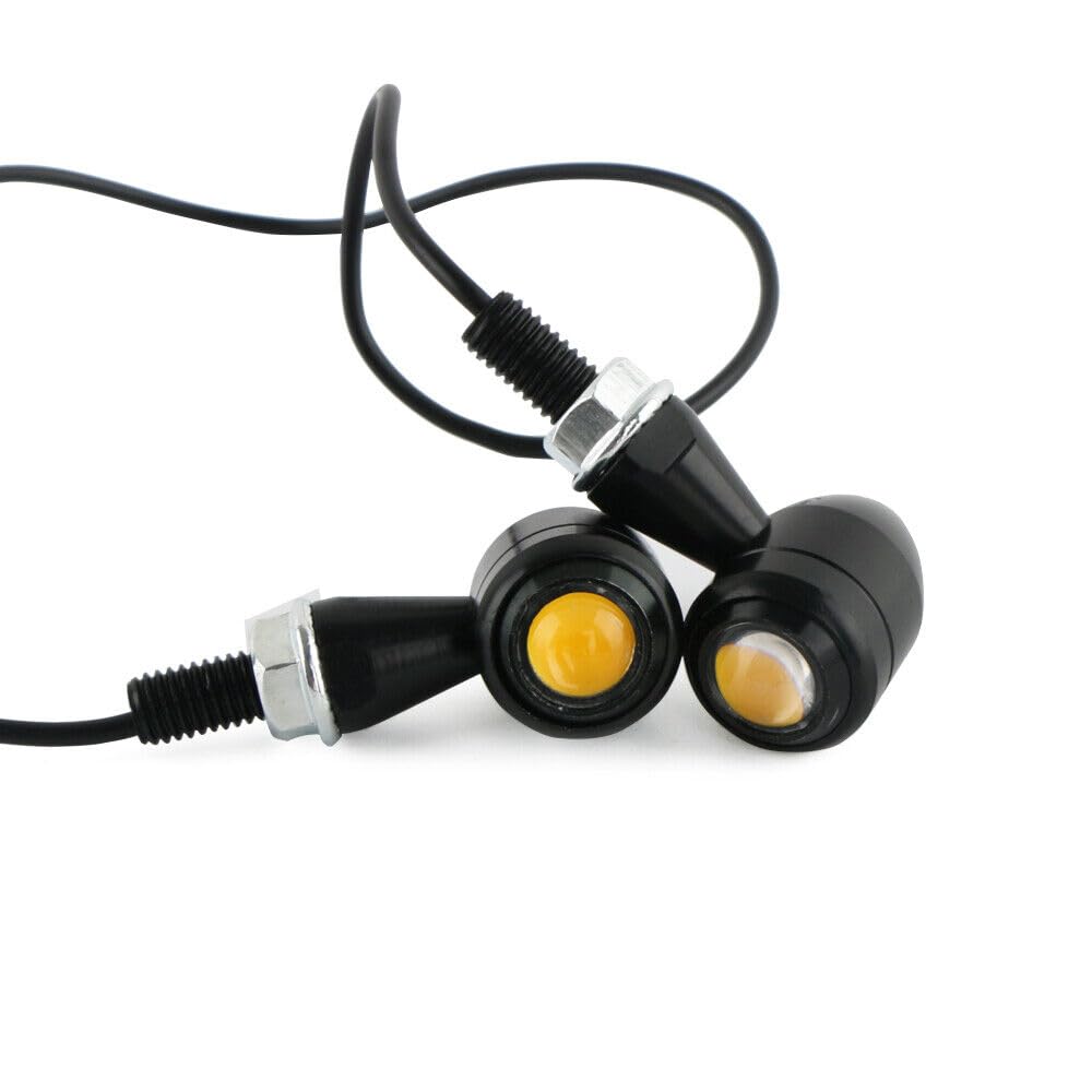 Vagary Mini Metal Jet Indicator Light Led Turn Signals Bike Indicator (Yellow)