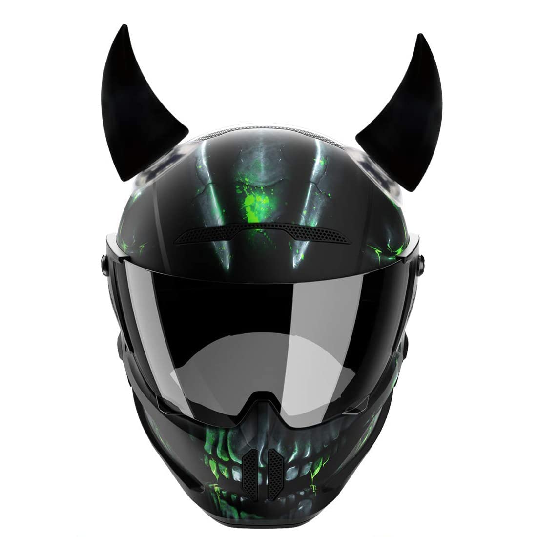 Vagary Devil Style Helmet Horn with Suction Rubber Pad for Type of Helmets (Black)