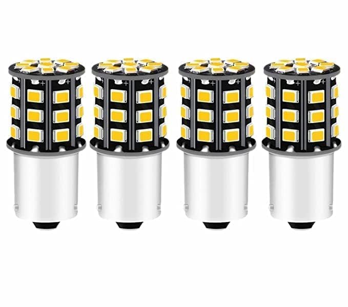Vagary Bright 360° Reflecting LED Indicator Bulbs Light 4pc (Cross PIN LED) Indicator Light, Parking Light Motorbike, Car LED (12 V, 15 W) (Universal For Bike, Universal For Car, Pack of 4)