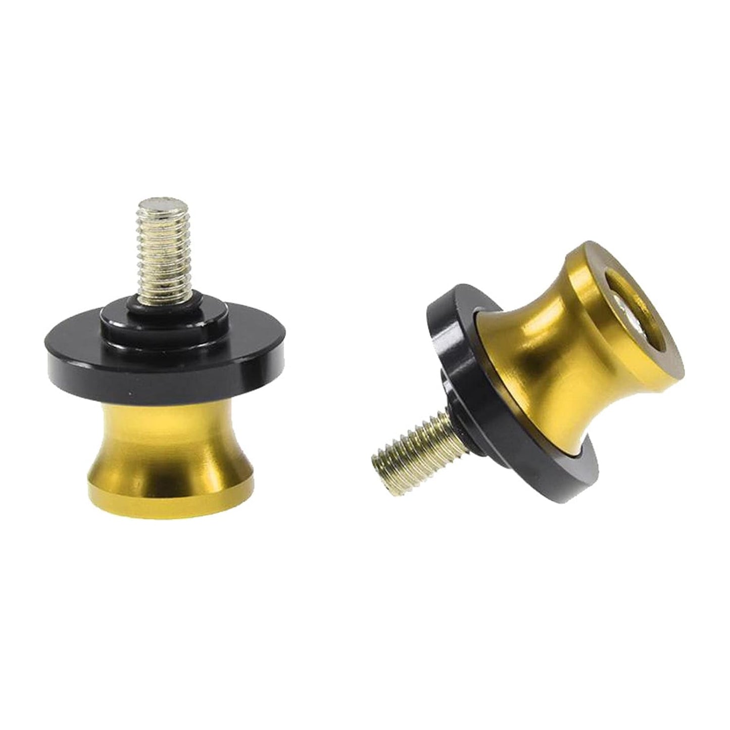 Vagary 2pcs 6mm Aluminum Motorcycle Swingarm Spool Slider Stand Screws for All Bikes (Golden)