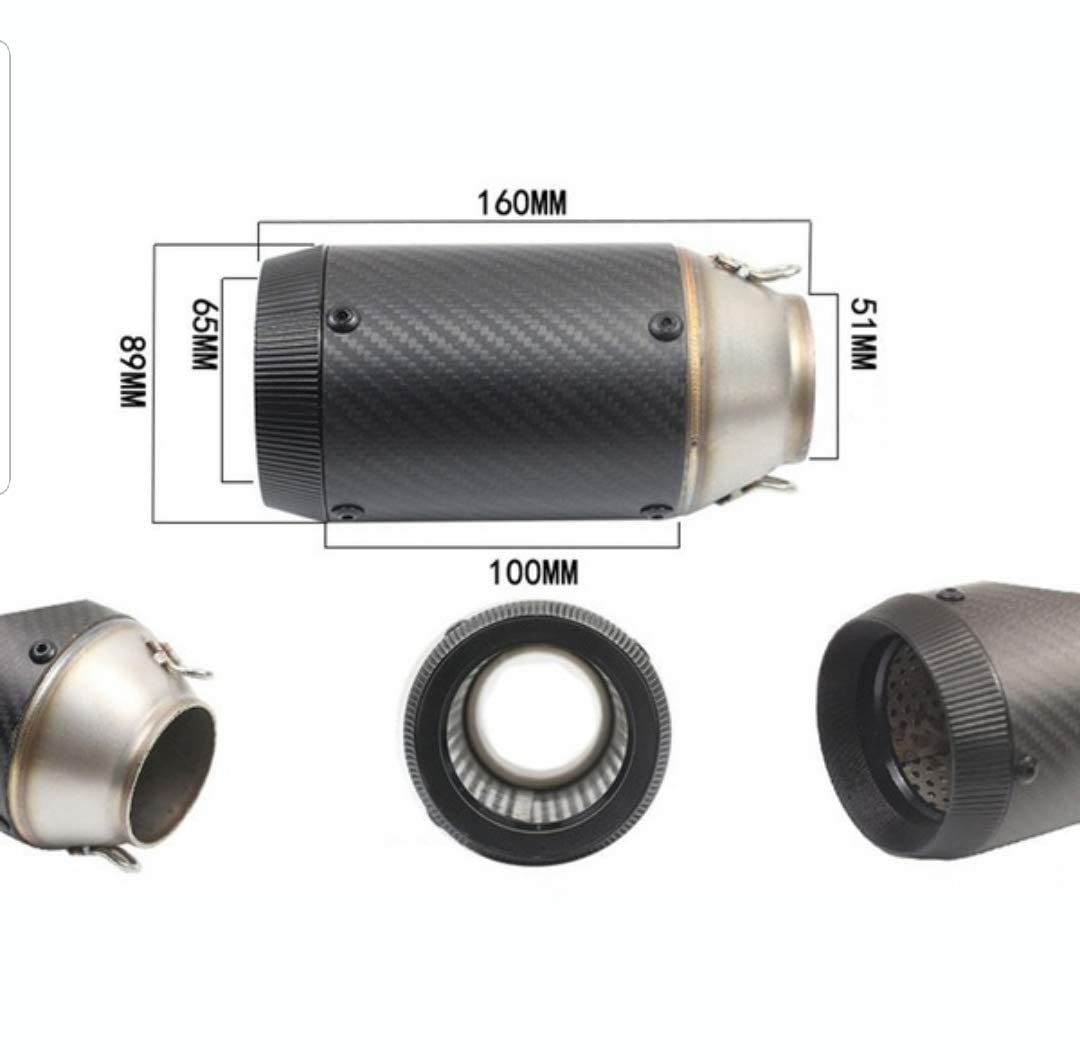 Vagary Universal Austin Racing Sports Silencer/Exhaust Muffler Pipe Kawasaki, Honda, KTM, Suzuki Universal For Bike Full Exhaust System (Stainless Steel)