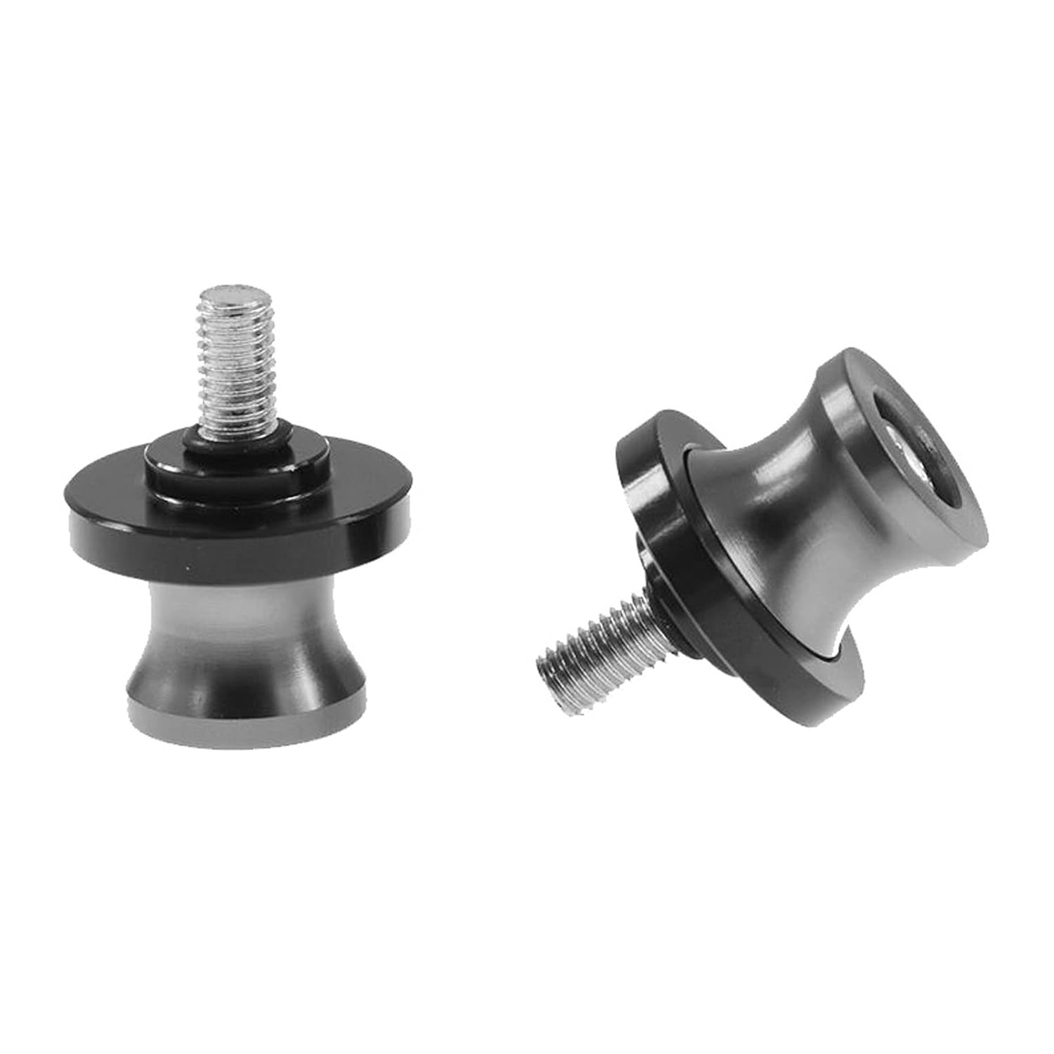 Vagary 2pcs 6mm Aluminum Motorcycle Swingarm Spool Slider Stand Screws for All Bikes (Silver)