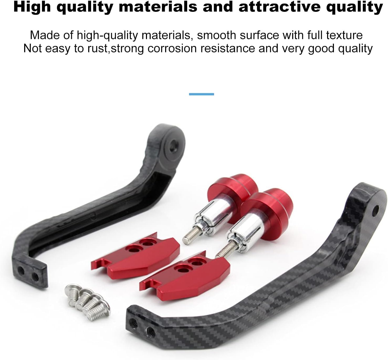 Vagary Bike Handlebar Hand Protector Red Carbon Metal Body Heavy Hand Protection Handlebar Hand Guard (Universal for Bike)