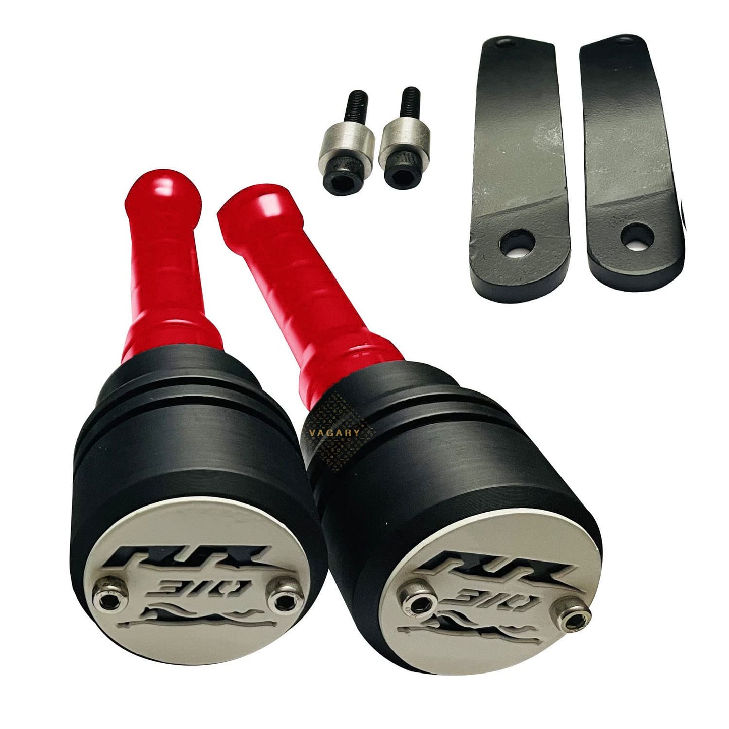 Vagary Black Frame Slider Crash Protection Guard for TVS Apache RR 310 (Bike Crash Guard)_Red