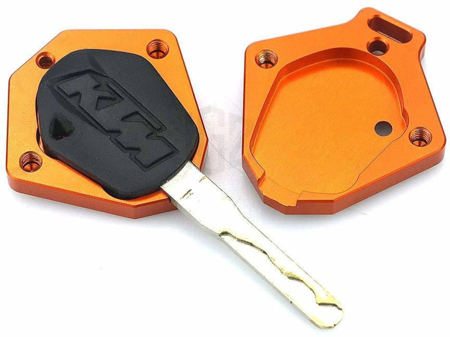 Vagary CNC Aluminum Key Case Shell Protection Decorate Universal for KTM Duke 390 125 200 250 2013-2017 2018 -Orange