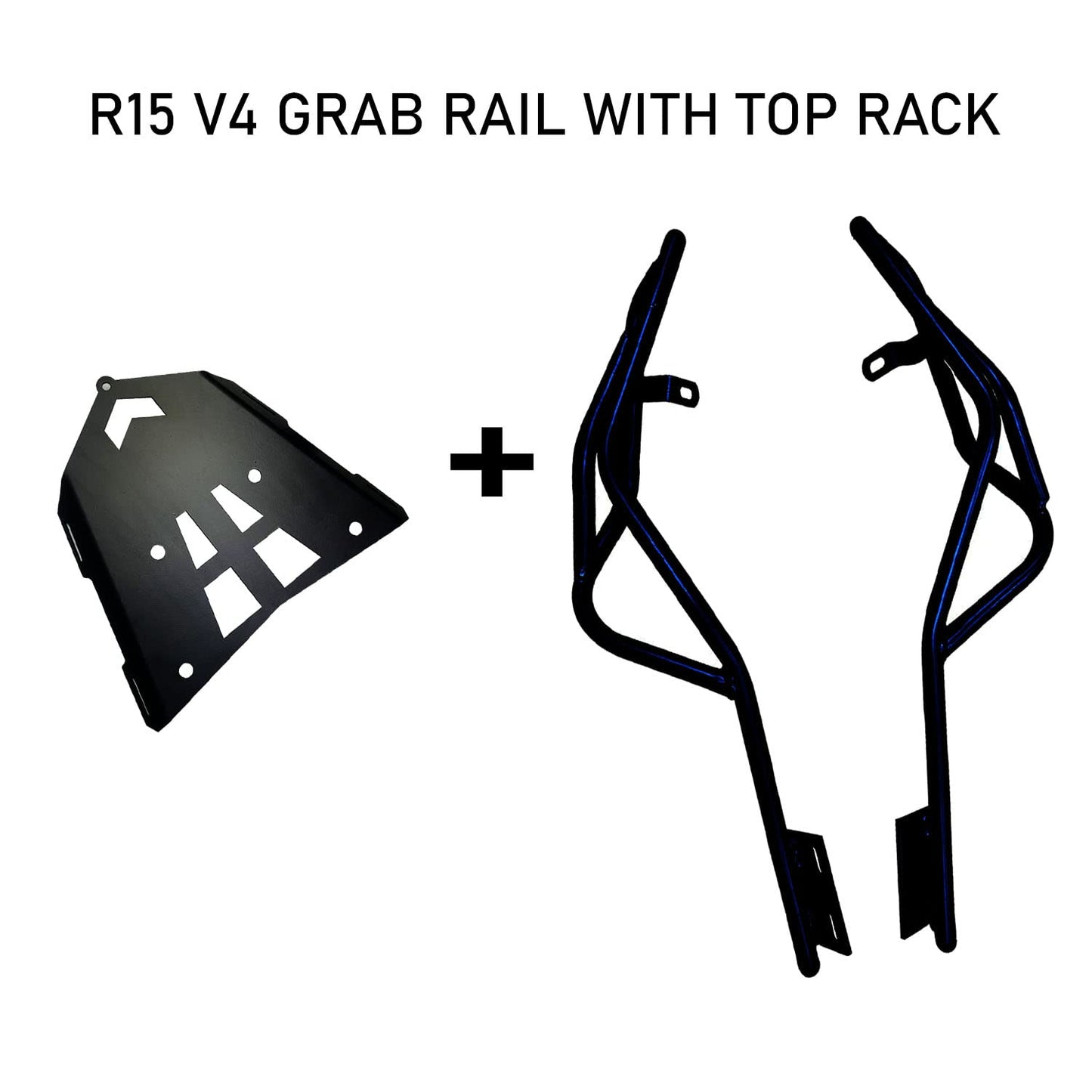 Vagary Tail Protector/Grab Rail With Top Rack For Yamaha R15 V4/ R15 M (Black)