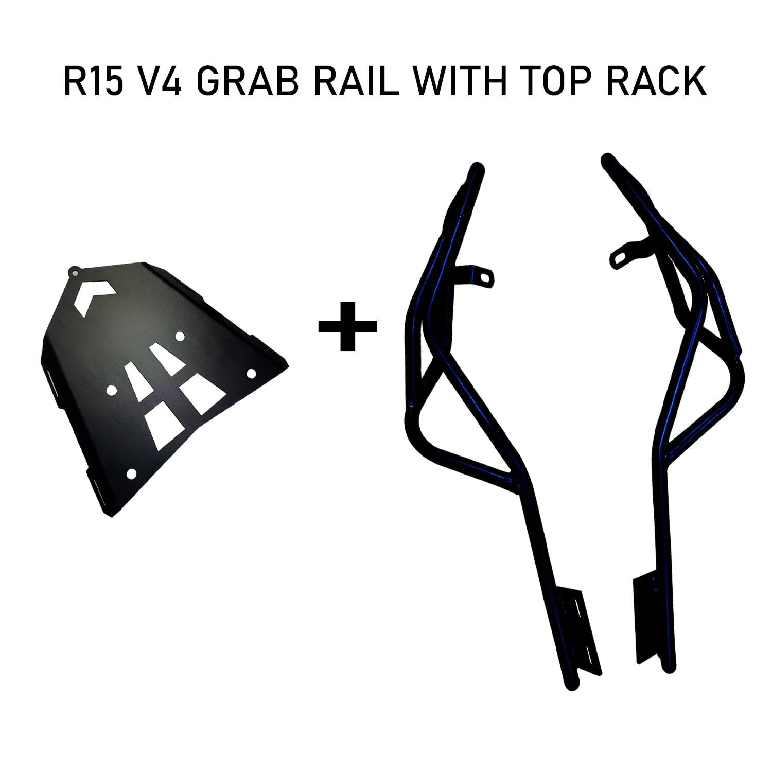 Vagary Tail Protector/Grab Rail With Top Rack For Yamaha R15 V4/ R15 M (Black)