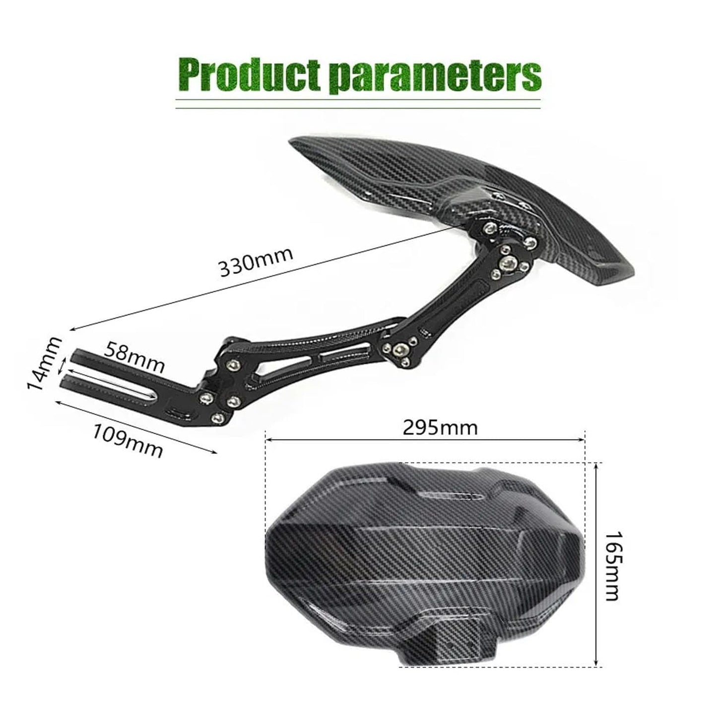 Vagary Rear Fender CNC Aluminium Rear Mudguard Motorbike Carbon Fiber Mudguard for Bajaj Pulsar NS 200 /RS 200
