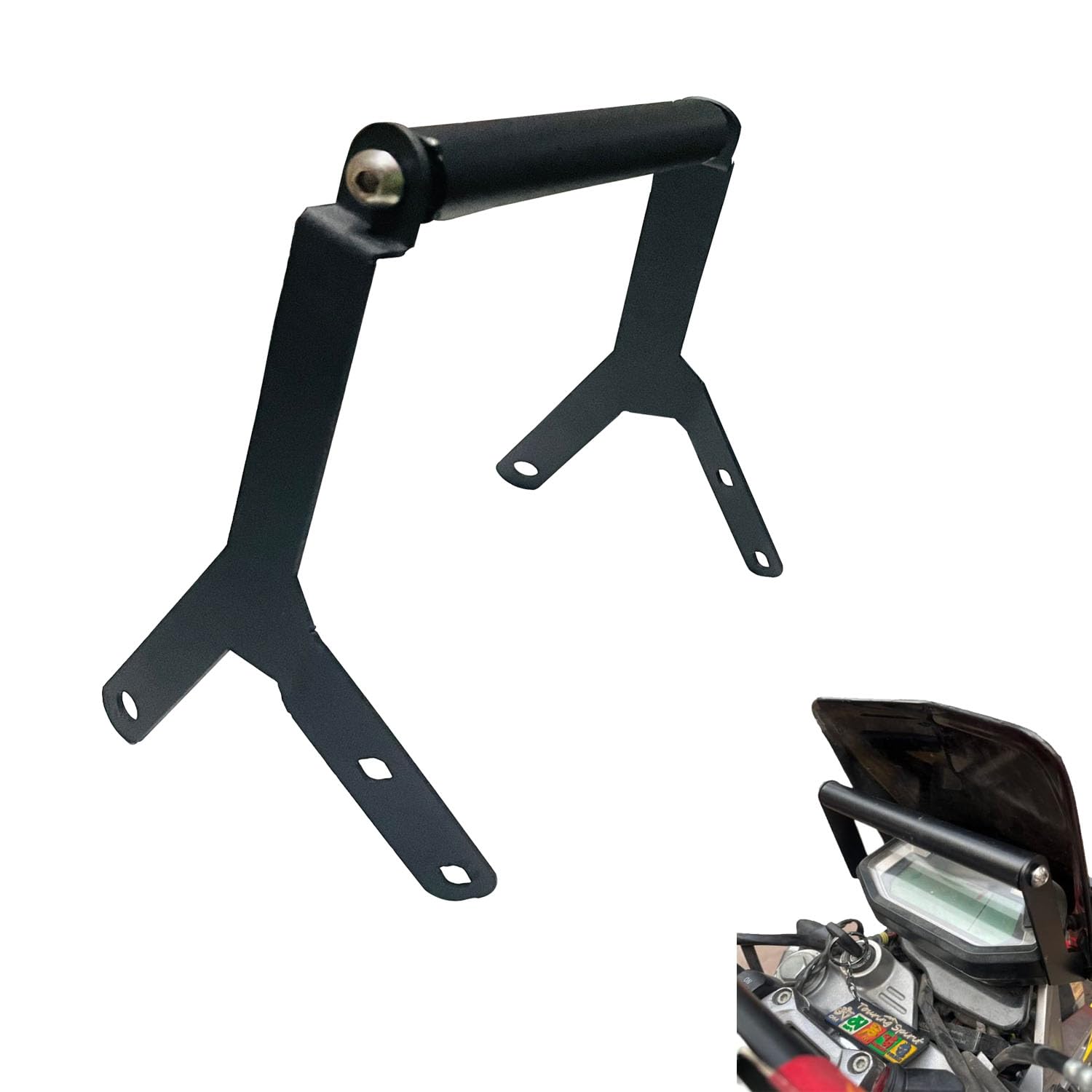 Vagary Hero X-Pulse 200 GPS Mount Mobile Phone Holder Mount Handlebar Hand Guard (Black)