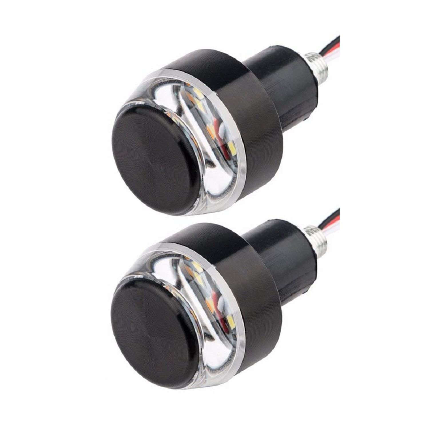 Vagary Motorcycle Turn Signal LED Handle Bar Light -Set of 2 for TVS Ntorq 125, Yellow