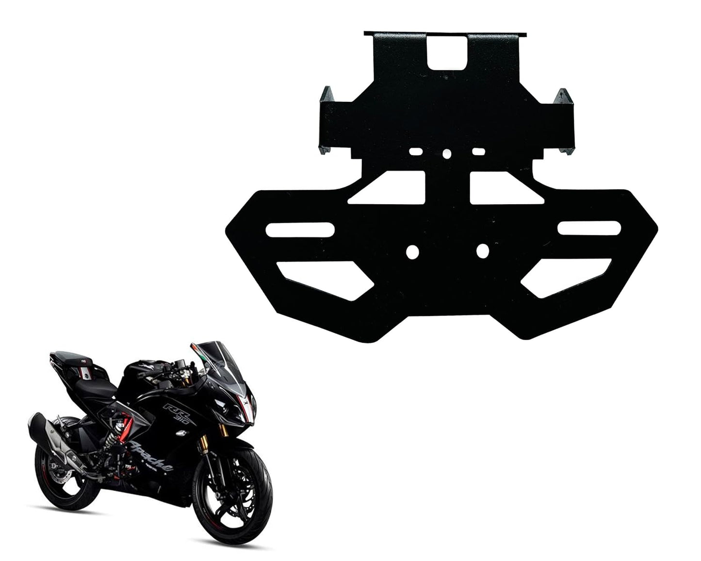 Vagary Back Tail Tidy Number Plate Holder for TVS Apache RR 310 (Black)