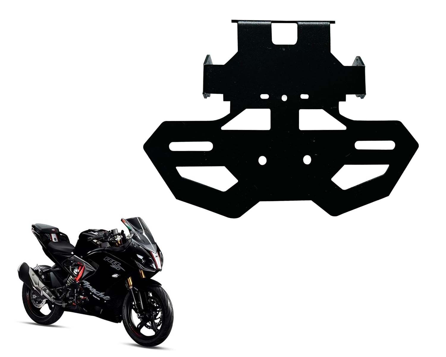 Vagary Back Tail Tidy Number Plate Holder for TVS Apache RR 310 (Black)