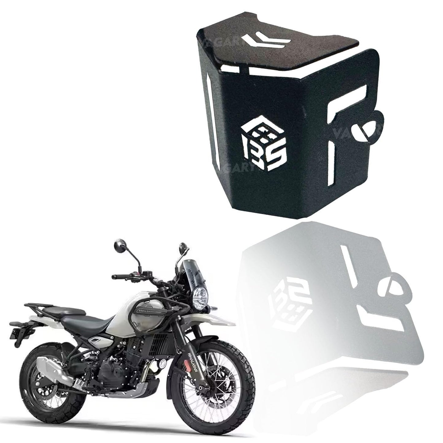 Vagary Rear Brake Oil Container Guard/Disc Oil Cap for RE Himalayan 450 (Black)