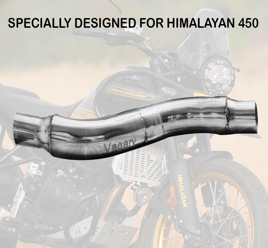 Vagary Stainless Steel High Performance Exhaust Middle Bend Pipe for RE Himalayan 450