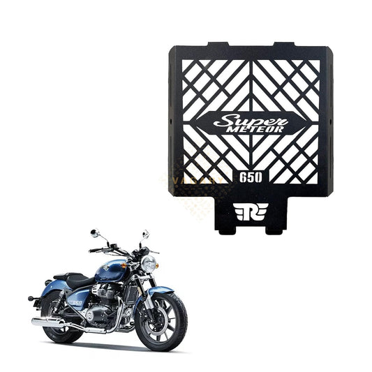 Vagary Radiator Guard/Grill for RE Super Meteor 650 (Black)