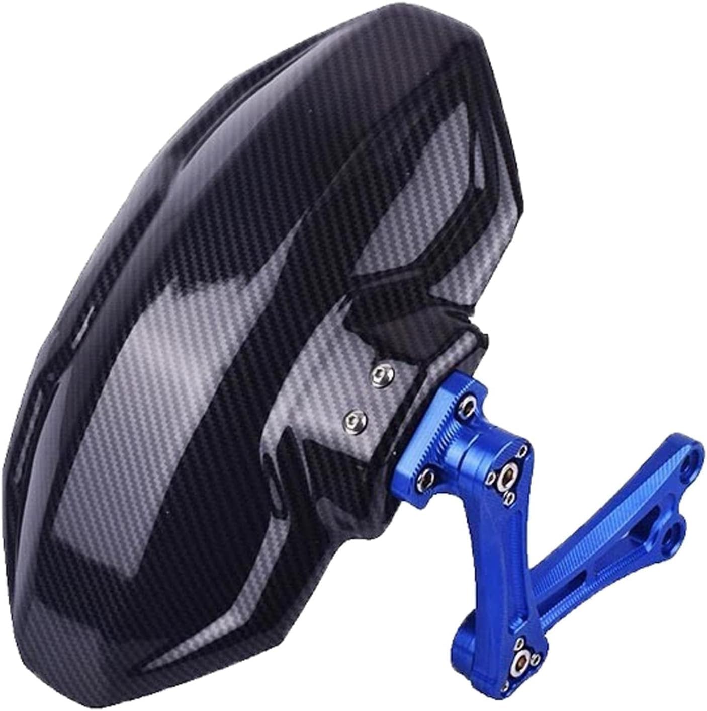 Vagary Rear Fender CNC Aluminium Rear Mudguard Motorbike Carbon Fiber Mudguard for Yamaha R15 V3 (Blue)