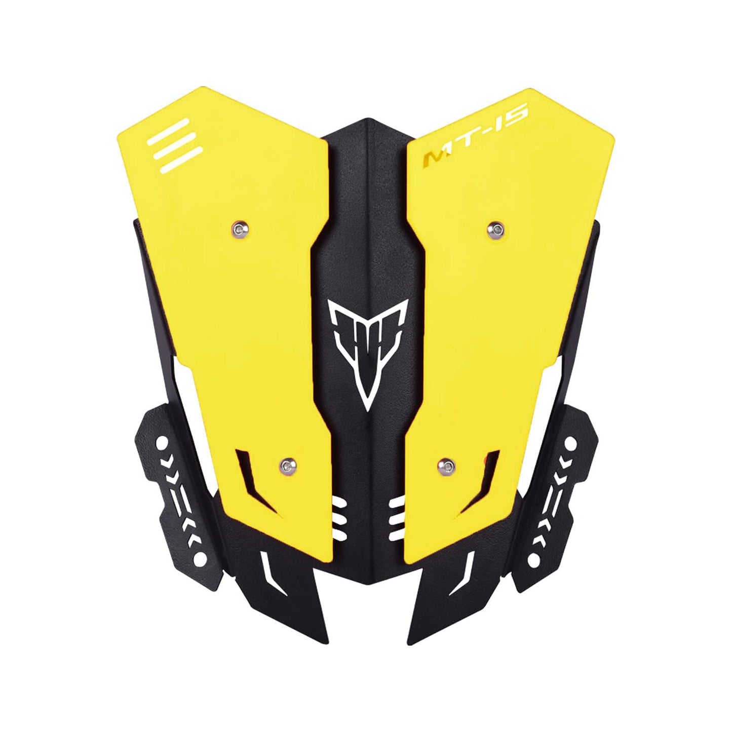 Vagary Heavy Quality Metal Visor for Yamaha MT15 Bike Windshield (Yellow)
