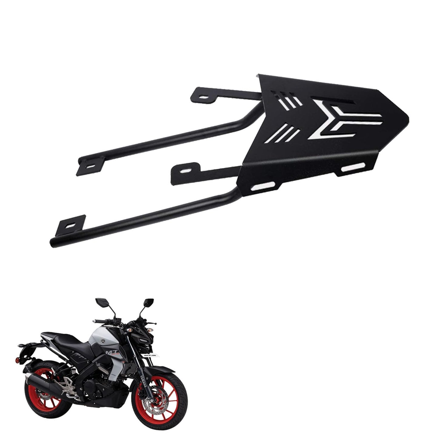 Vagary Trail Expedition Carrier/Top Rack/Back Rack for Yamaha MT 15 (Black)