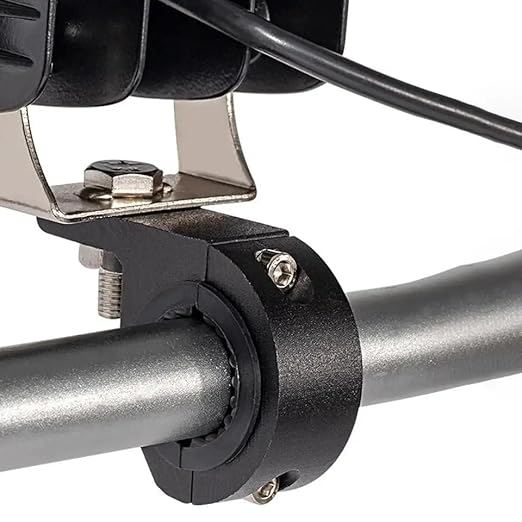 Vagary Aluminum Universal Fog Lamp Clamp/Motorcycle Spotlight Bracket Pack of 2 (Black)