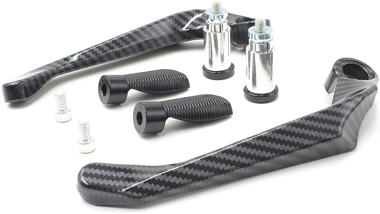 Vagary Motorbike 7/8 CNC Carbon Handlebar Brake Clutch Lever Hand Guard Protector Handlebar Hand Guard (Universal for Bike)