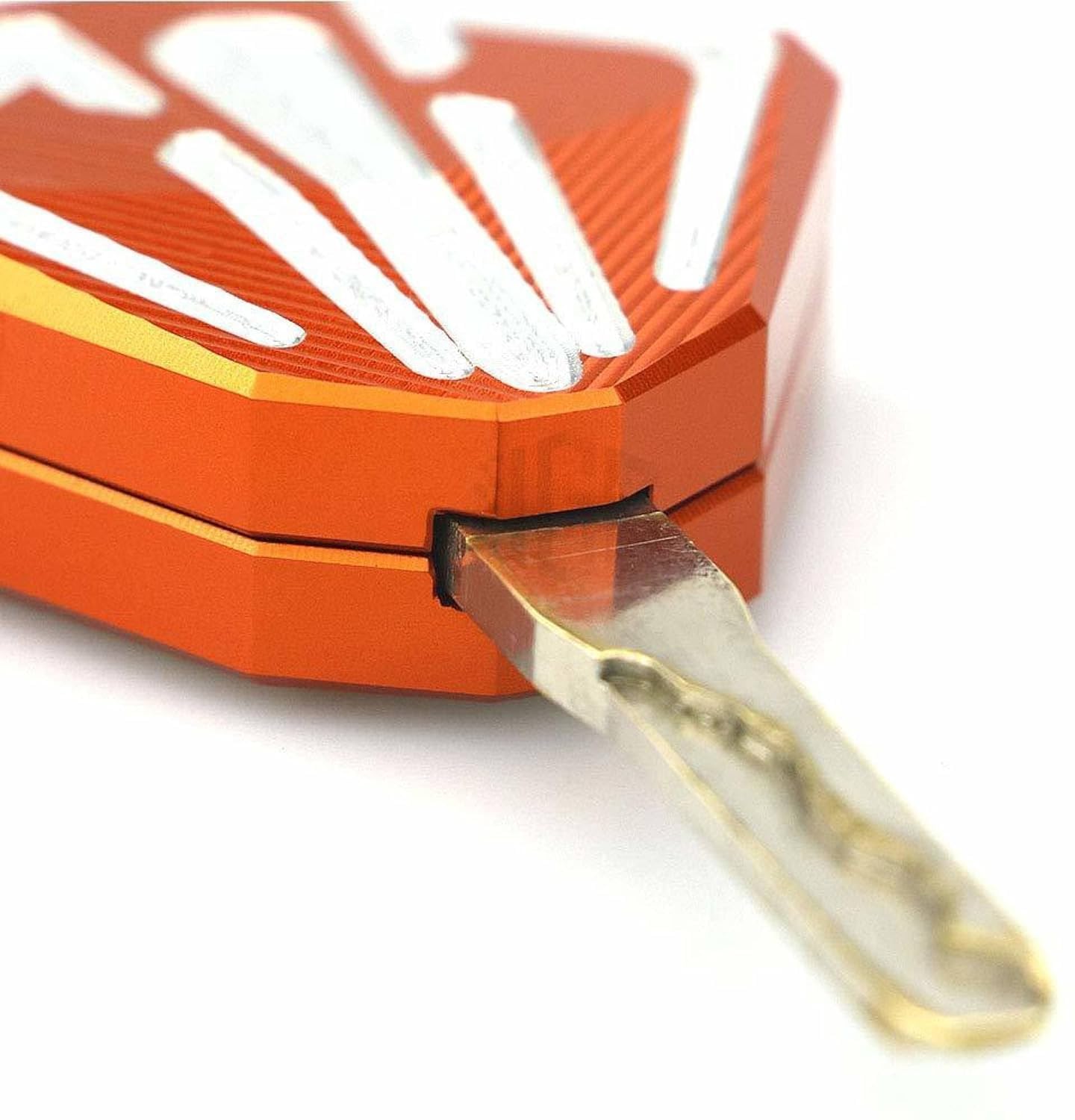 Vagary CNC Aluminum Key Case Shell Protection Decorate Universal for KTM Duke 390 125 200 250 2013-2017 2018 -Orange