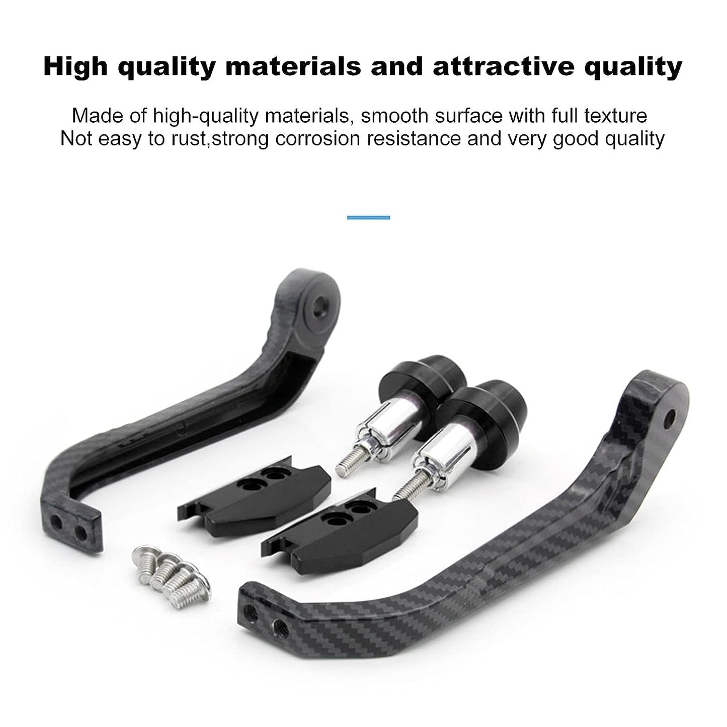 Vagary Bike Handlebar Hand Protector Black Carbon Metal Body Heavy Hand Protection Hand Lever Guard (Universal for Bike)