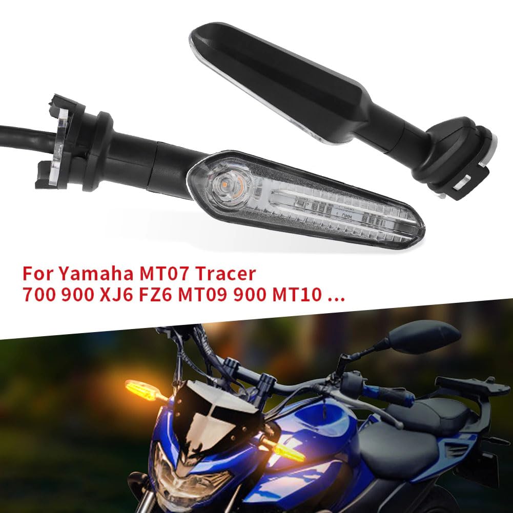 Vagary Universal Motorcycle Bright LED Amber Turn Signal Light Indicator Brake Lamps for All Bike Bike (Pack of 2, Color Amber)