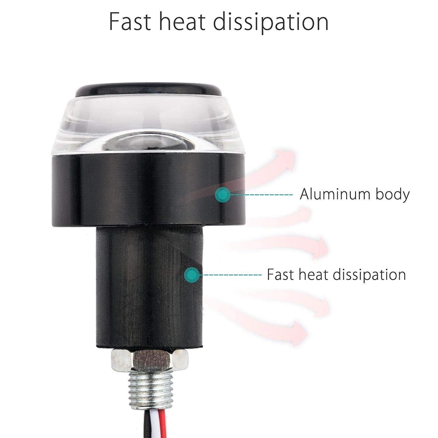 Vagary Motorcycle Turn Signal LED Handle Bar Light -Set of 2 for TVS Ntorq 125, Yellow