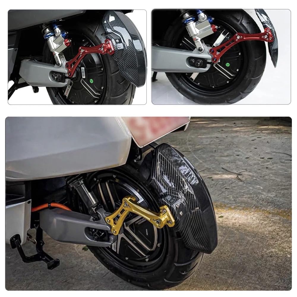 Vagary Universal CNC Rear Mudguard Adjustable Mud Splash Guard for KTM, Yamaha, Suzuki, TVS, Bajaj, Kawasaki, BMW Motorrad, Aprilia, Hyosung (Red)