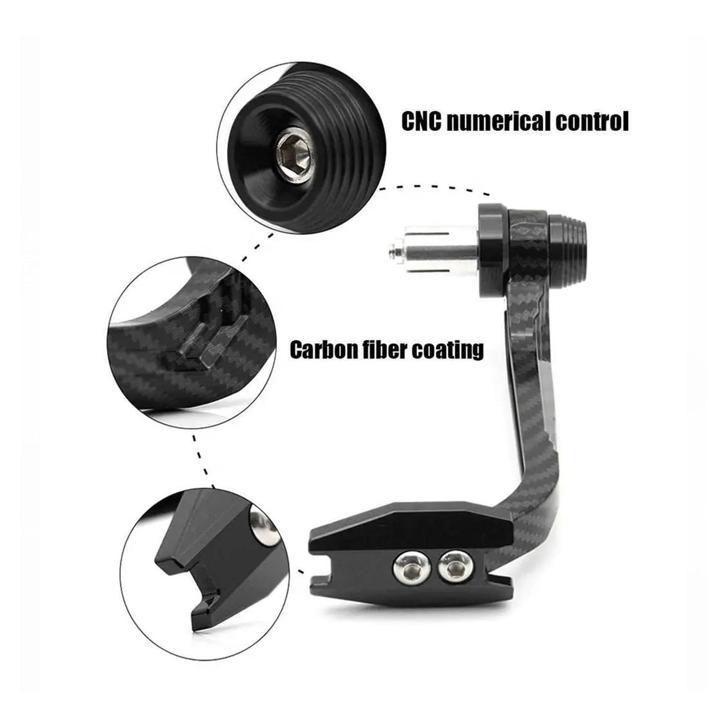 Vagary Bike Handlebar Hand Protector Black Carbon Metal Body Heavy Hand Protection Hand Lever Guard (Universal for Bike)