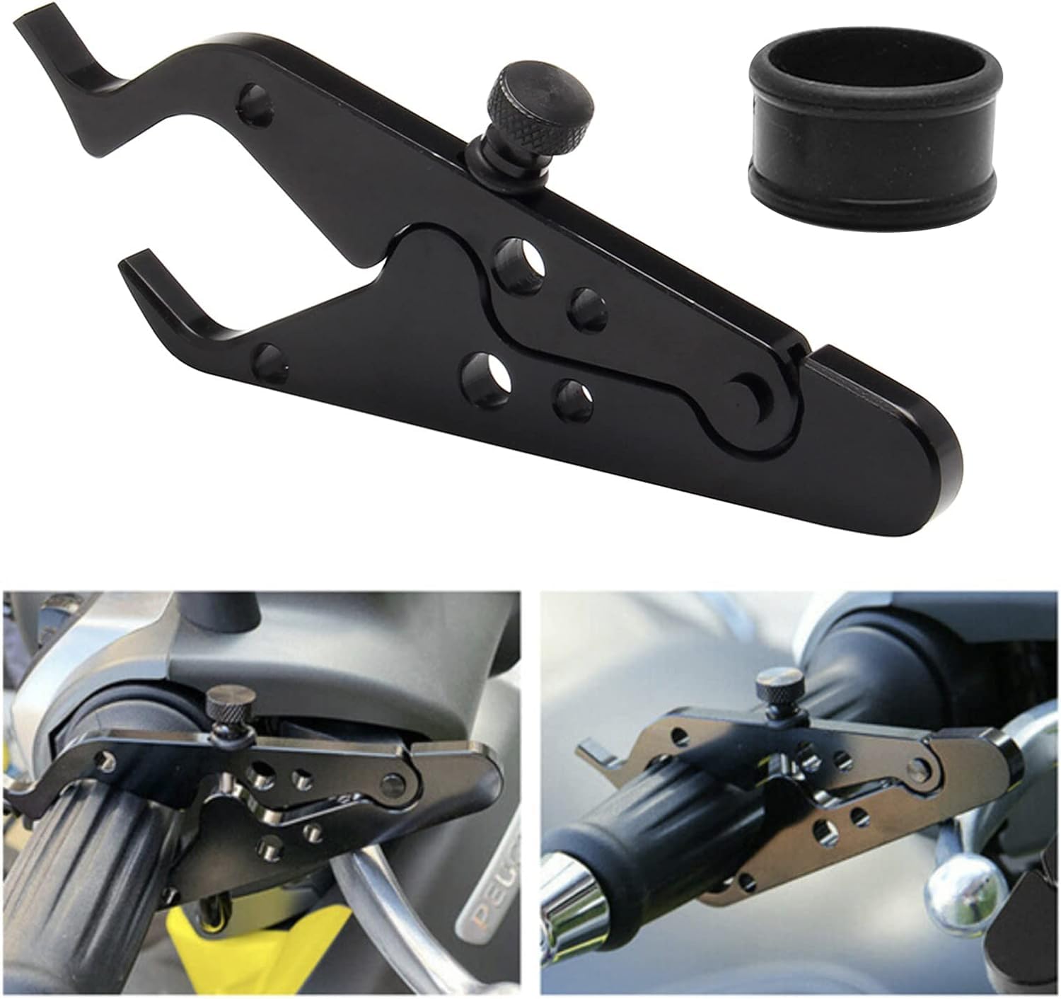Vagary Universal CNC Cruise Control Bike Throttle Lock, Wrist/Hand Grip Lock Handlebar Hand Guard (Universal For Bike)