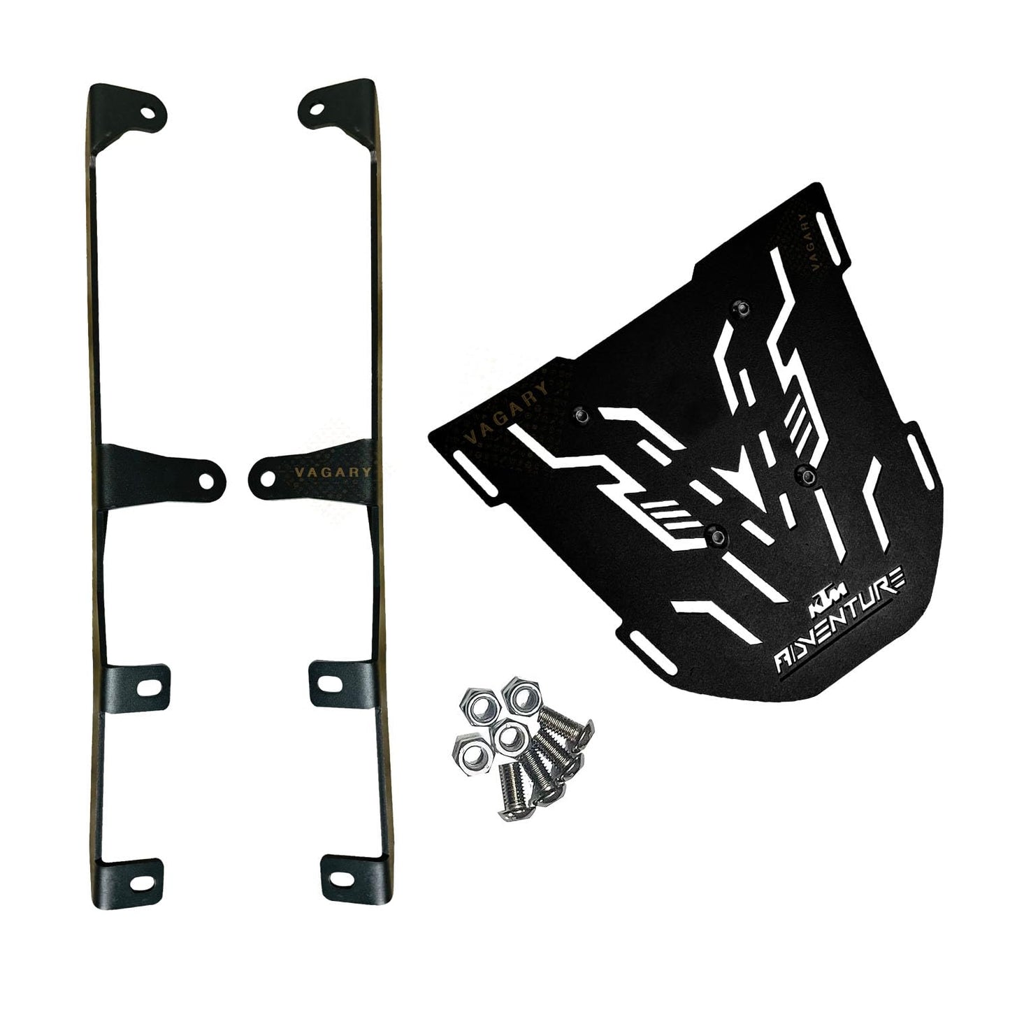 Vagary Back Rack/Top Rack Carrier Plate Expedition for Luggage Backrest for KTM Adventure 250/390 (Black)