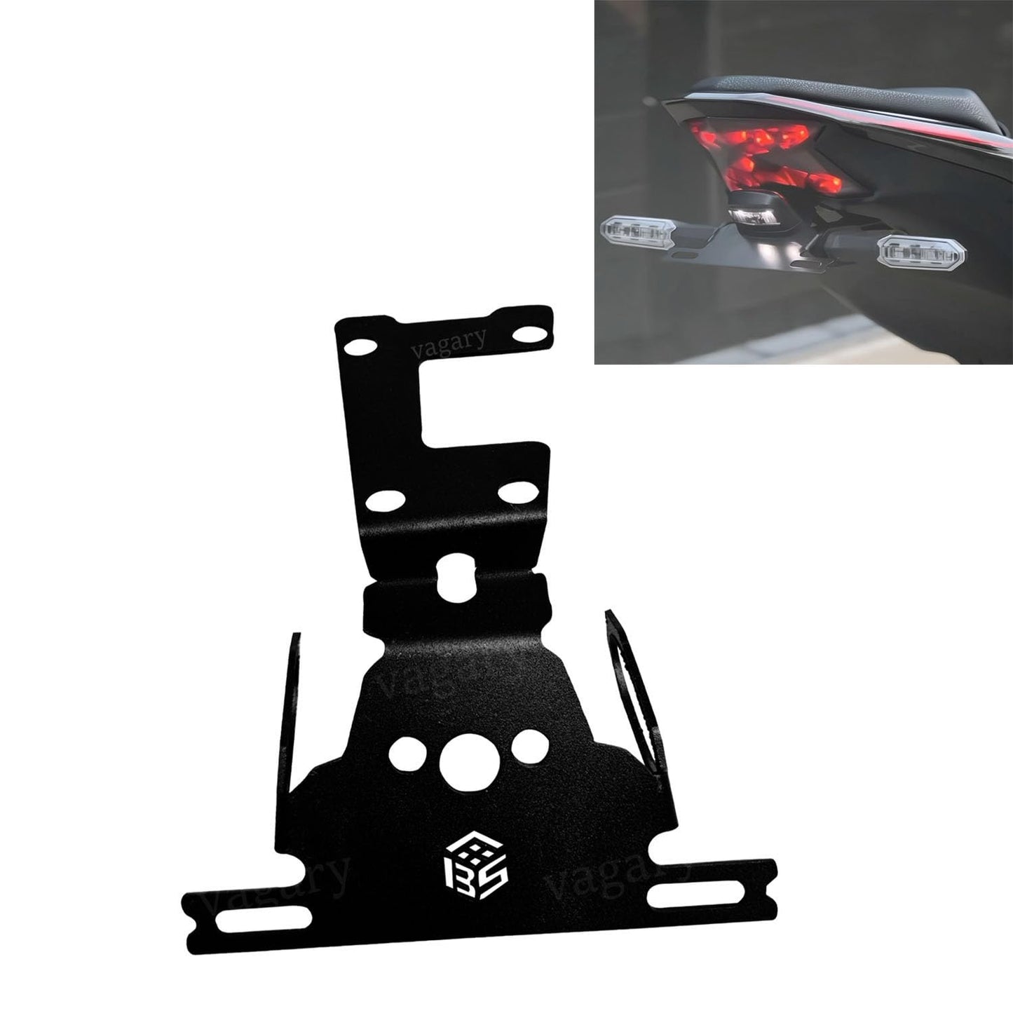 Vagary Tail Tidy License Number Plate Holder for Kawasaki Z900 (Black)